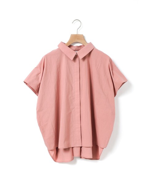 MidiUmi(ミディウミ)の「MidiUmi フレンチスリーブワイドシャツ(シャツ/ブラウス・レディース・ピンク/オフホワイト/ライトブルー・FREE)」の1枚目の写真