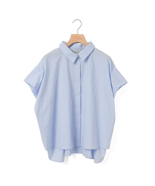 MidiUmi(ミディウミ)の「MidiUmi フレンチスリーブワイドシャツ(シャツ/ブラウス・レディース・ピンク/オフホワイト/ライトブルー・FREE)」の3枚目の写真