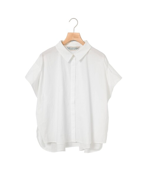 MidiUmi(ミディウミ)の「MidiUmi フレンチスリーブワイドシャツ(シャツ/ブラウス・レディース・ピンク/オフホワイト/ライトブルー・FREE)」の4枚目の写真