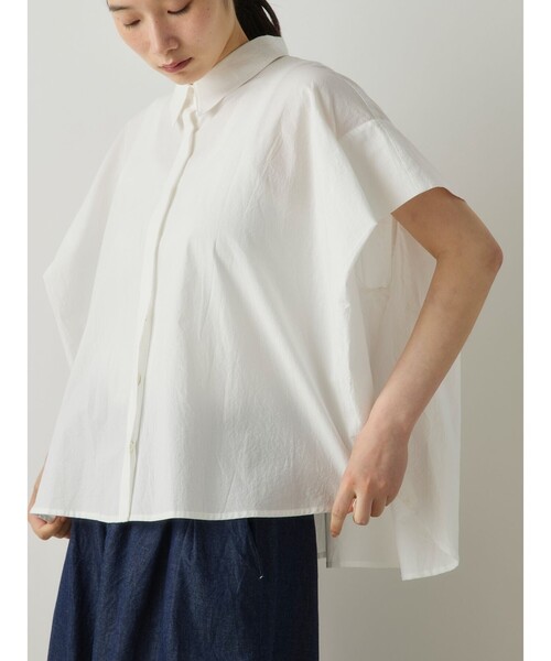 MidiUmi(ミディウミ)の「MidiUmi フレンチスリーブワイドシャツ(シャツ/ブラウス・レディース・ピンク/オフホワイト/ライトブルー・FREE)」の11枚目の写真