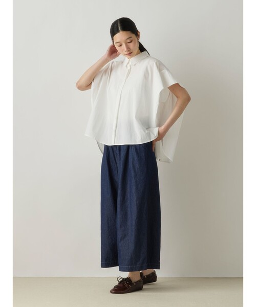 MidiUmi(ミディウミ)の「MidiUmi フレンチスリーブワイドシャツ(シャツ/ブラウス・レディース・ピンク/オフホワイト/ライトブルー・FREE)」の13枚目の写真