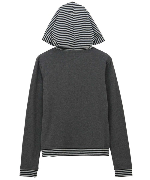 GeeRA(ジーラ)の「レイヤード風フーディカットソー(Tシャツ/カットソー・レディース・チャコール/ブラック・MEDIUM/SMALL/X-LARGE/LARGE)」の22枚目の写真