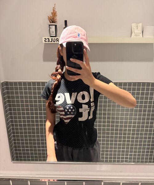 CARGOBROS FOR WOMAN(カーゴブロスフォーウィメン)の「ヴィンテージハートフラッグショート半袖Tシャツ(ブラック)(Tシャツ/カットソー・レディース・その他・SMALL/MEDIUM)」の17枚目の写真