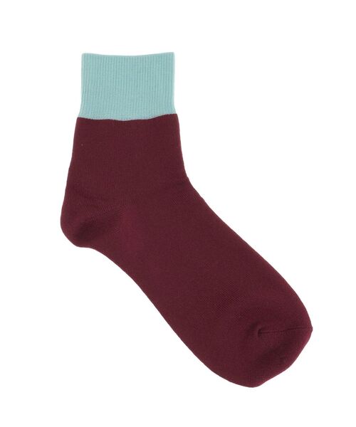 UN3D.(アンスリード)の「BI COLOR SOCKS(ソックス/靴下・レディース・ボルドー/ブラック・FREE)」の7枚目の写真