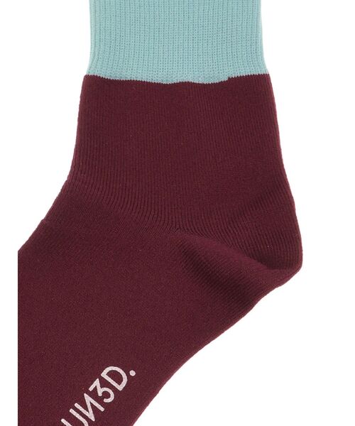 UN3D.(アンスリード)の「BI COLOR SOCKS(ソックス/靴下・レディース・ボルドー/ブラック・FREE)」の9枚目の写真