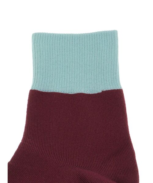 UN3D.(アンスリード)の「BI COLOR SOCKS(ソックス/靴下・レディース・ボルドー/ブラック・FREE)」の3枚目の写真