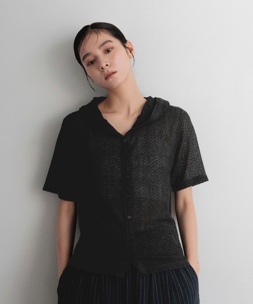 LOWRYS FARM(ローリーズファーム)の「レースフードプルオーバー5S 1053679(シャツ/ブラウス・レディース・アイボリー/オフホワイト/ブラック・FREE)」の3枚目の写真