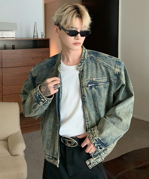 Ressaca(レサーカ)の「ノーカラーデニムブルゾン(デニムジャケット・メンズ・ブラック・M/L)」の17枚目の写真