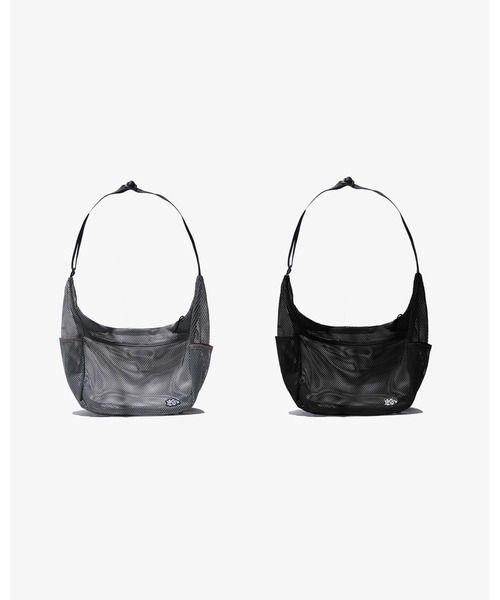 KEBOZ(ケボズ)の「MESH ROUND SHOULDER(ショルダーバッグ・メンズ・ブラック/グレー・FREE)」の5枚目の写真