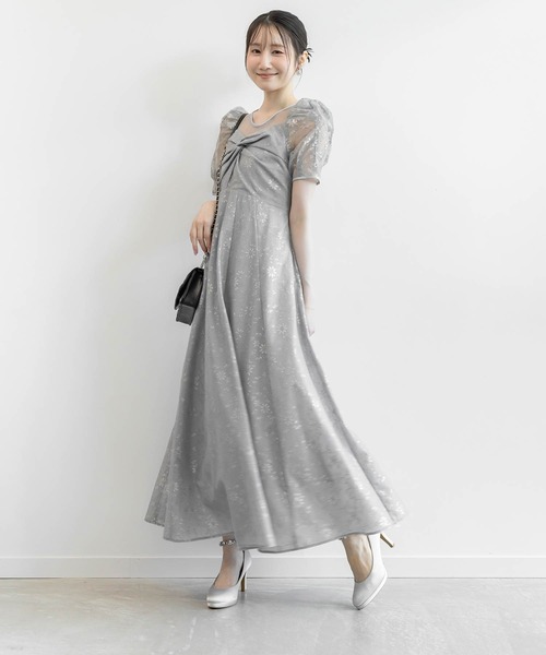 RANDA(ランダ)の「ツイストデザインレースオケージョンワンピース(ワンピース・レディース・ネイビー/ブルー/クリーム・1/0)」の3枚目の写真