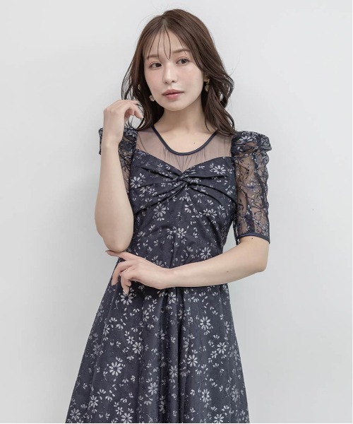 RANDA(ランダ)の「ツイストデザインレースオケージョンワンピース(ワンピース・レディース・ネイビー/ブルー/クリーム・1/0)」の11枚目の写真