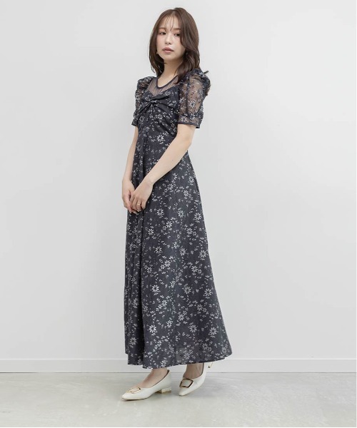 RANDA(ランダ)の「ツイストデザインレースオケージョンワンピース(ワンピース・レディース・ネイビー/ブルー/クリーム・1/0)」の9枚目の写真
