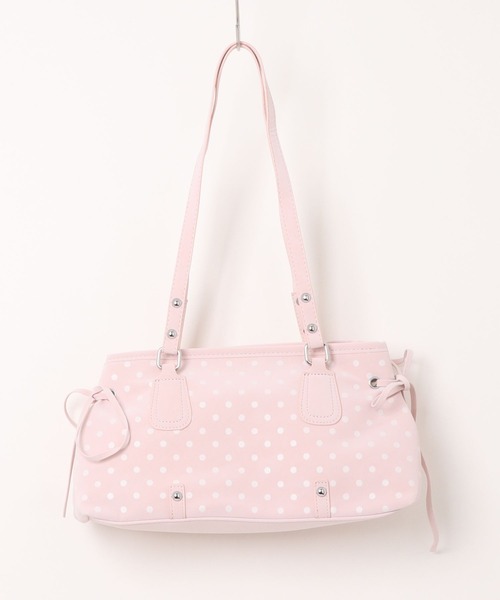 apres jour(アプレジュール)の「【apresjour ×ARIAZ】ドット柄サイドリボンバッグ(ハンドバッグ・レディース・ブルー/ピンク/ブラック/アイボリー・FREE)」の4枚目の写真