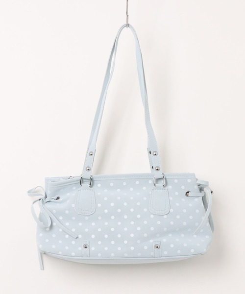 apres jour(アプレジュール)の「【apresjour ×ARIAZ】ドット柄サイドリボンバッグ(ハンドバッグ・レディース・ブルー/ピンク/ブラック/アイボリー・FREE)」の3枚目の写真