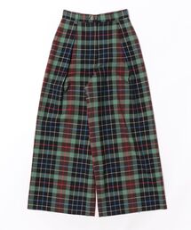 TARTAN CHECKタックワイドトラウザーズ