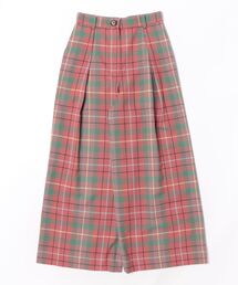 TARTAN CHECKタックワイドトラウザーズ