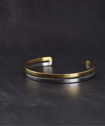 ieLS（イエルズ）の「金属アレルギー対応「ieLS」ステンレス ツートーンダブルラインバングル（バングル/リストバンド）」