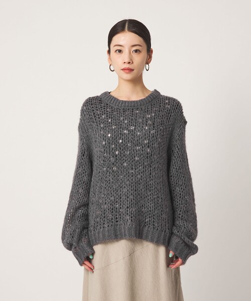 CITEN(シテン)の「<CITEN>モヘヤブレンドルーズニット(ニット/セーター・レディース・ナチュラル/ダークグレー/ブラック/ライラック・FREE)」の17枚目の写真
