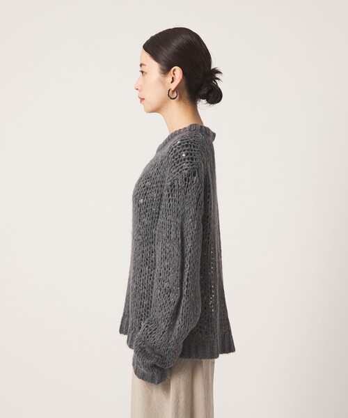CITEN(シテン)の「<CITEN>モヘヤブレンドルーズニット(ニット/セーター・レディース・ナチュラル/ダークグレー/ブラック/ライラック・FREE)」の18枚目の写真