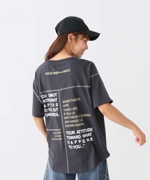 アシメバックプリントチュニック