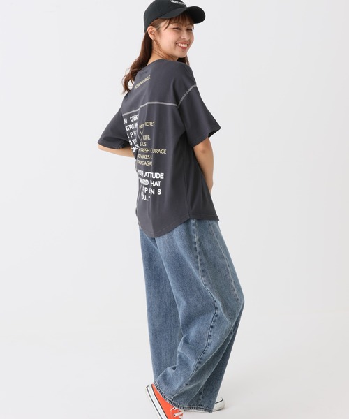 HEART MARKET(ハートマーケット)の「アシメバックプリントチュニック(Tシャツ/カットソー・レディース・ナチュラル/キャメル/グリーン/ダークグレー/チャコール/アイボリー・FREE)」の20枚目の写真