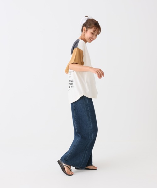 HEART MARKET(ハートマーケット)の「アシメバックプリントチュニック(Tシャツ/カットソー・レディース・ナチュラル/キャメル/グリーン/ダークグレー/チャコール/アイボリー・FREE)」の22枚目の写真
