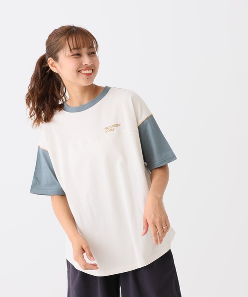 HEART MARKET(ハートマーケット)の「アシメバックプリントチュニック(Tシャツ/カットソー・レディース・ナチュラル/キャメル/グリーン/ダークグレー/チャコール/アイボリー・FREE)」の11枚目の写真