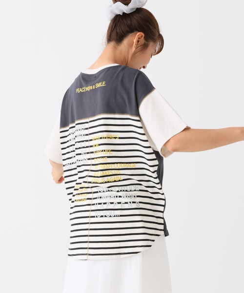 HEART MARKET(ハートマーケット)の「アシメバックプリントチュニック(Tシャツ/カットソー・レディース・ナチュラル/キャメル/グリーン/ダークグレー/チャコール/アイボリー・FREE)」の14枚目の写真