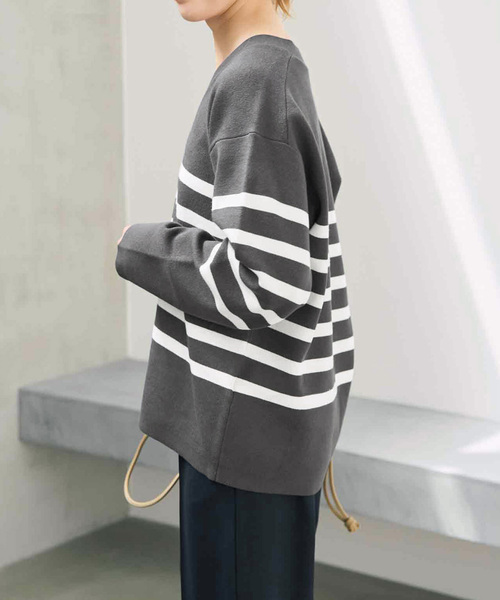 Spick & Span(スピックアンドスパン)の「《WEB限定カラー有り / 》ボーダーVネックニットプルオーバー(ニット/セーター・レディース・マルチ/その他1/その他4・FREE)」の15枚目の写真