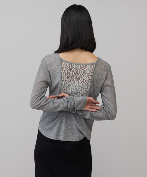 leimn（レイムン）の「バックレーストップス（Tシャツ/カットソー・レディース・ブラック/グレー・FREE）」の8枚目の写真