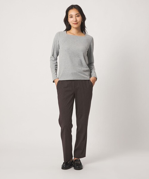A DAY IN THE LIFE UNITED ARROWS（アデイインザライフユナイテッドアローズ）の「ラッセルストライプ スクエアネック プルオーバー ミドルグレー ＜A DAY IN THE LIFE＞（Tシャツ/カットソー・レディース・グレー系・FREE）」の3枚目の写真