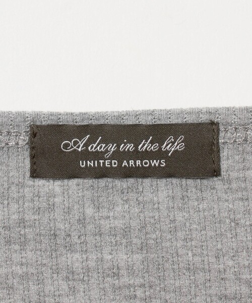 A DAY IN THE LIFE UNITED ARROWS（アデイインザライフユナイテッドアローズ）の「ラッセルストライプ スクエアネック プルオーバー ミドルグレー ＜A DAY IN THE LIFE＞（Tシャツ/カットソー・レディース・グレー系・FREE）」の14枚目の写真