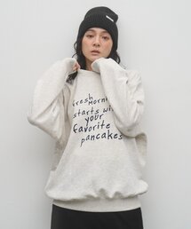 【ZOZO限定】【UNISEX】フリーハンドメッセージスウェット