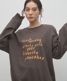 【ZOZO限定】【UNISEX】フリーハンドメッセージスウェット