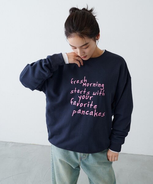 CIAOPANIC TYPY(チャオパニックティピー)の「【ZOZO限定】【UNISEX】フリーハンドメッセージスウェット(スウェット・レディース・グレー/ネイビー/ブラウン/チャコールグレー・LARGE/MEDIUM)」の17枚目の写真