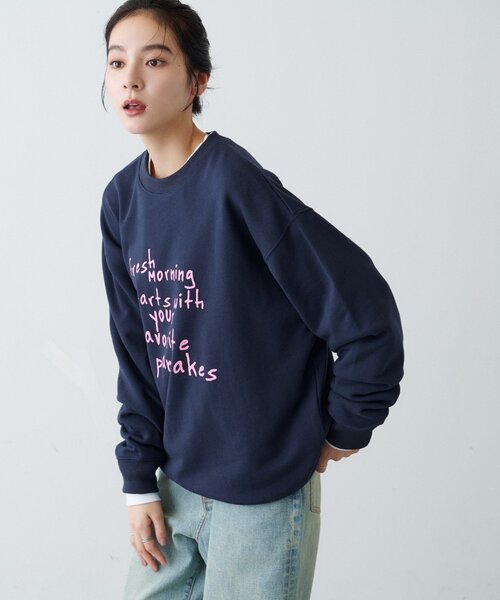CIAOPANIC TYPY(チャオパニックティピー)の「【ZOZO限定】【UNISEX】フリーハンドメッセージスウェット(スウェット・レディース・グレー/ネイビー/ブラウン/チャコールグレー・LARGE/MEDIUM)」の18枚目の写真