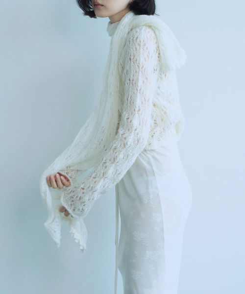 EDIT. FOR LULU(エディットフォールル)の「【AYNI/アイニ】 for LULU sheer knit(ニット/セーター・レディース・イエロー/ホワイト・FREE)」の19枚目の写真
