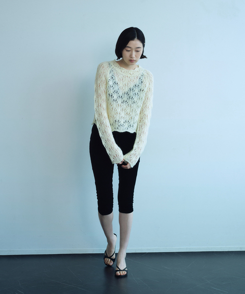EDIT. FOR LULU(エディットフォールル)の「【AYNI/アイニ】 for LULU sheer knit(ニット/セーター・レディース・イエロー/ホワイト・FREE)」の18枚目の写真