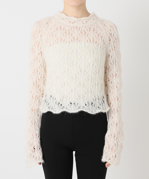 EDIT. FOR LULU(エディットフォールル)の「【AYNI/アイニ】 for LULU sheer knit(ニット/セーター・レディース・イエロー/ホワイト・FREE)」の10枚目の写真