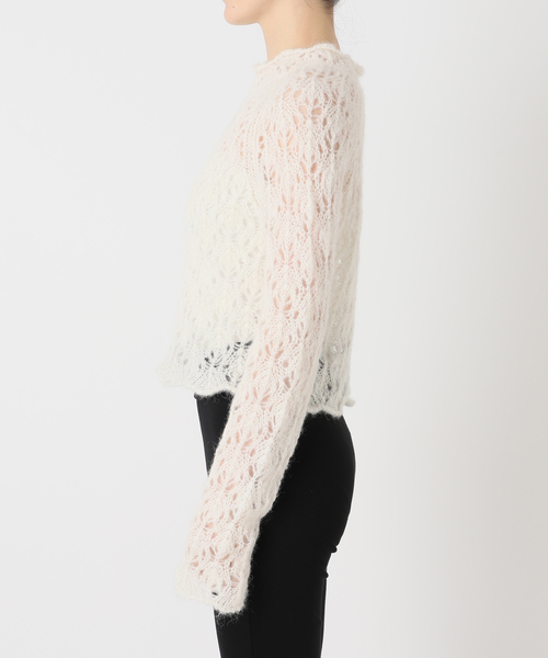 EDIT. FOR LULU(エディットフォールル)の「【AYNI/アイニ】 for LULU sheer knit(ニット/セーター・レディース・イエロー/ホワイト・FREE)」の11枚目の写真