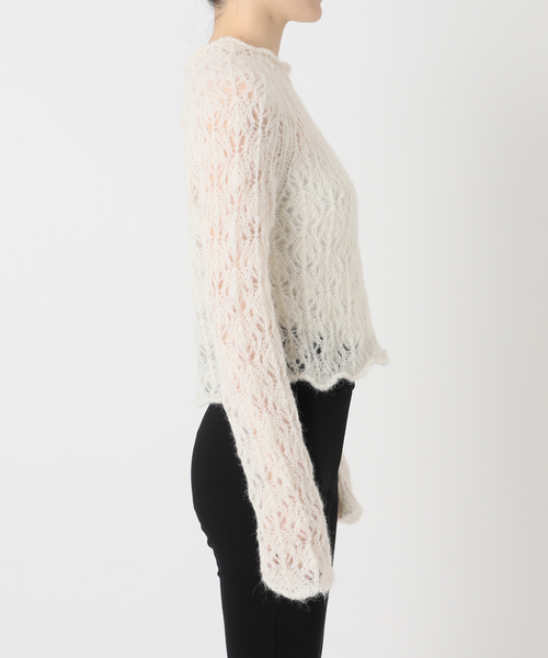 EDIT. FOR LULU(エディットフォールル)の「【AYNI/アイニ】 for LULU sheer knit(ニット/セーター・レディース・イエロー/ホワイト・FREE)」の6枚目の写真