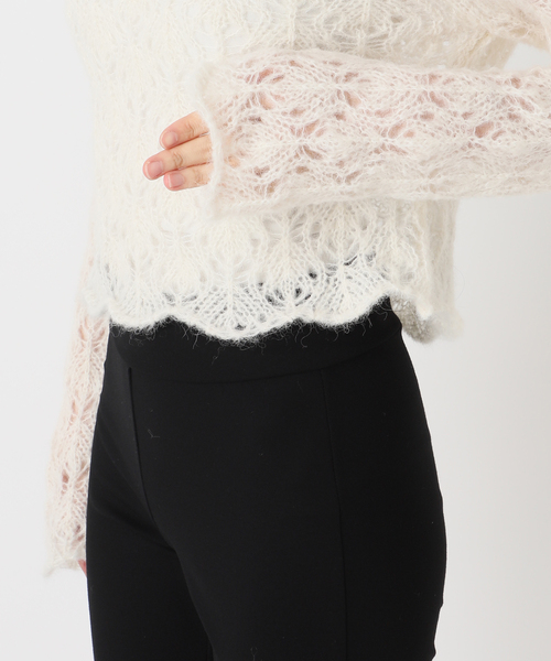 EDIT. FOR LULU(エディットフォールル)の「【AYNI/アイニ】 for LULU sheer knit(ニット/セーター・レディース・イエロー/ホワイト・FREE)」の8枚目の写真