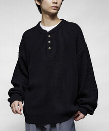 FREAK'S STORE（フリークスストア）の「限定展開 リラックスフィット 畦編み ヘンリーネック ニット（ニット/セーター）」