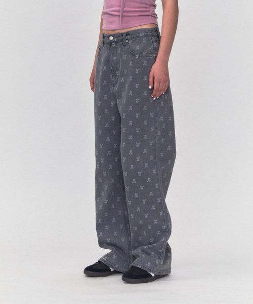 Rest&Recreation(レストアンドレクリエーション)の「RR LOGO PRINTED JEANS_LIGHT GREY(デニムパンツ・レディース・その他・MEDIUM)」の2枚目の写真