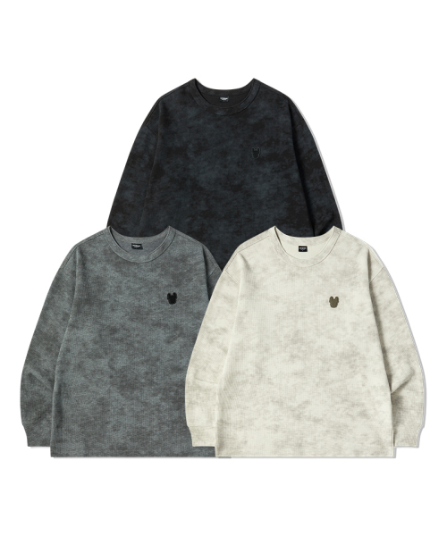 LIFE WORK(ライフワーク)の「ヴィンテージ ラドク ワッフル 長袖 Tシャツ(Tシャツ/カットソー・レディース・オートミール/ライトグレー/ブラック・LARGE/MEDIUM)」の4枚目の写真