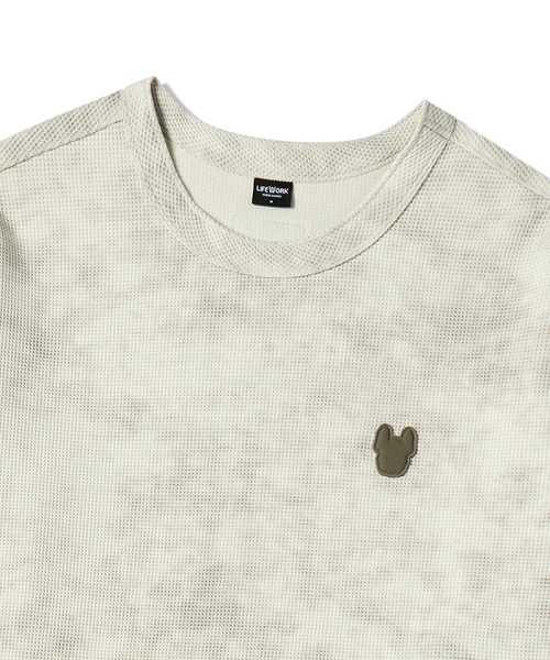 LIFE WORK(ライフワーク)の「ヴィンテージ ラドク ワッフル 長袖 Tシャツ(Tシャツ/カットソー・レディース・オートミール/ライトグレー/ブラック・LARGE/MEDIUM)」の5枚目の写真
