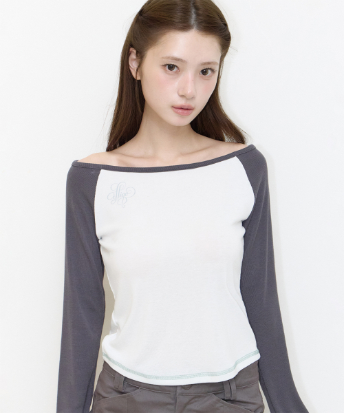ILLIGO(イリゴ)の「レタリング配色ロングスリーブミント(Tシャツ/カットソー・レディース・その他・OS)」の3枚目の写真