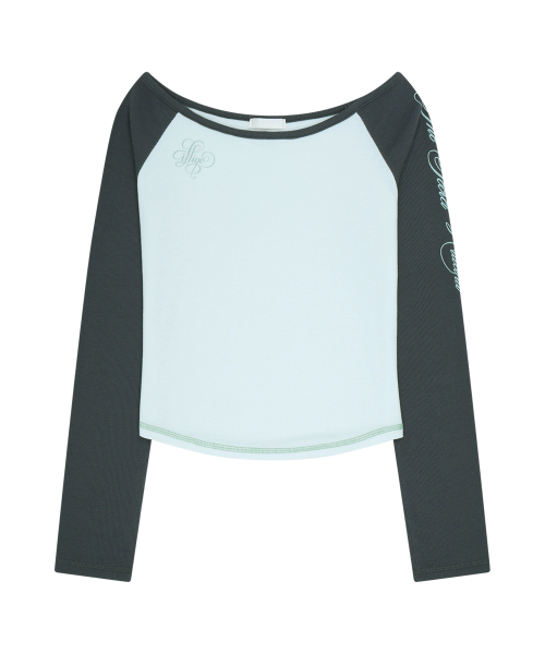 ILLIGO(イリゴ)の「レタリング配色ロングスリーブミント(Tシャツ/カットソー・レディース・その他・OS)」の4枚目の写真