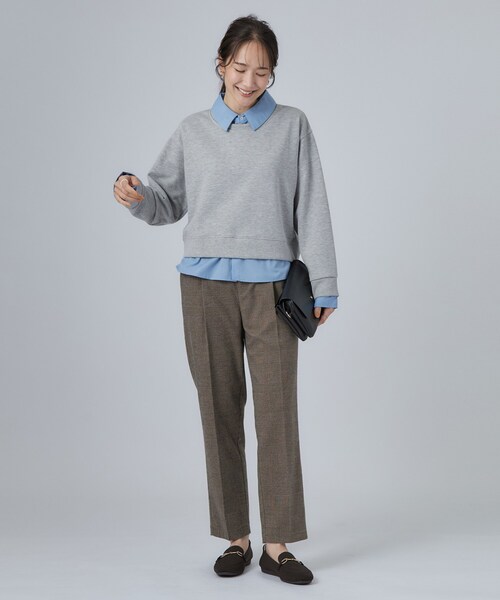SHOO・LA・RUE(シューラルー)の「シャツレイヤードプルオーバーアソート(Tシャツ/カットソー・レディース・ボルドー/ネイビー系2/グレー/ブラック系2/ベージュ系その他5・01/03/02/04)」の8枚目の写真