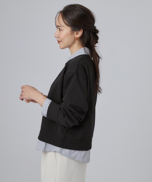 SHOO・LA・RUE(シューラルー)の「シャツレイヤードプルオーバーアソート(Tシャツ/カットソー・レディース・ボルドー/ネイビー系2/グレー/ブラック系2/ベージュ系その他5・01/03/02/04)」の15枚目の写真
